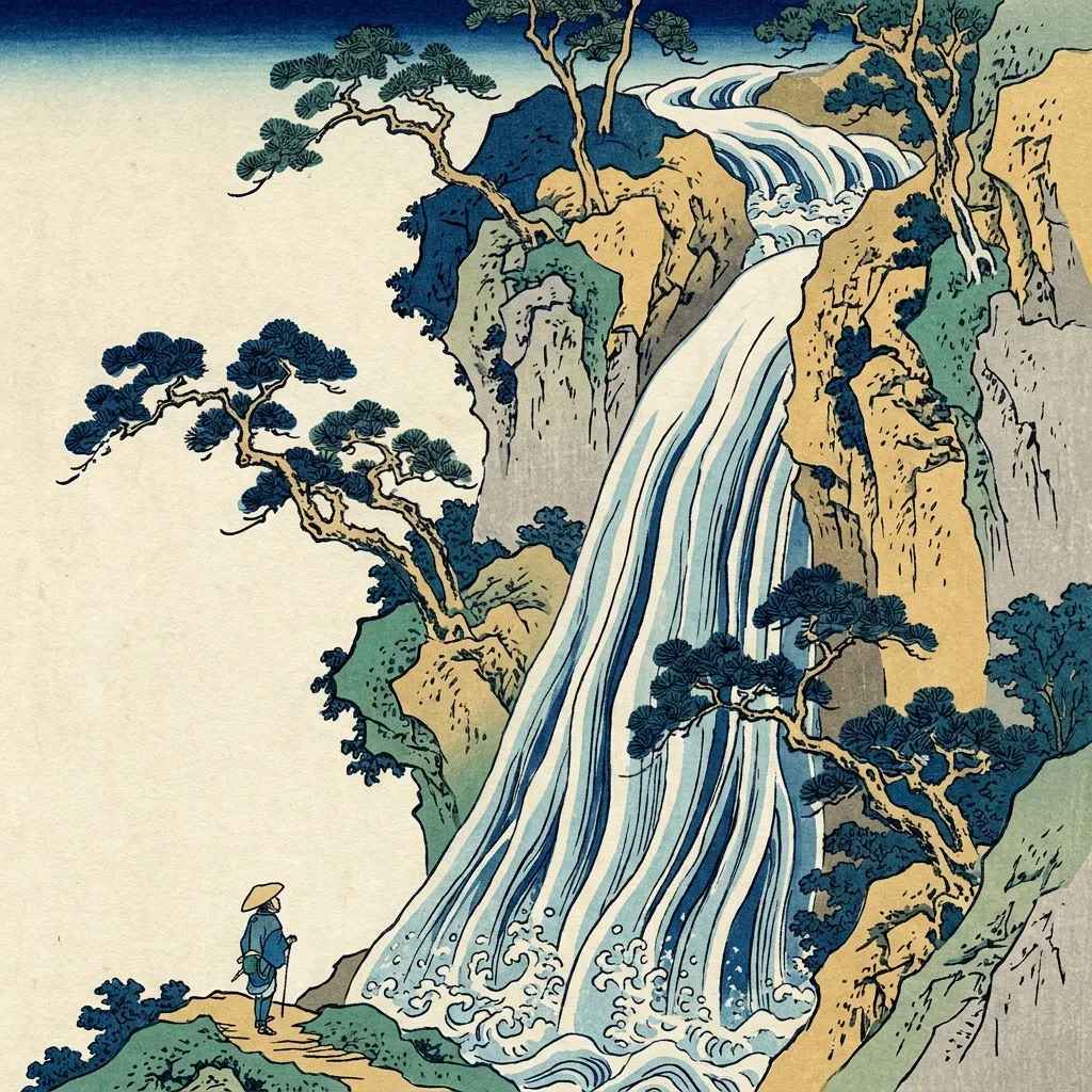 Waterfall in the Mountains